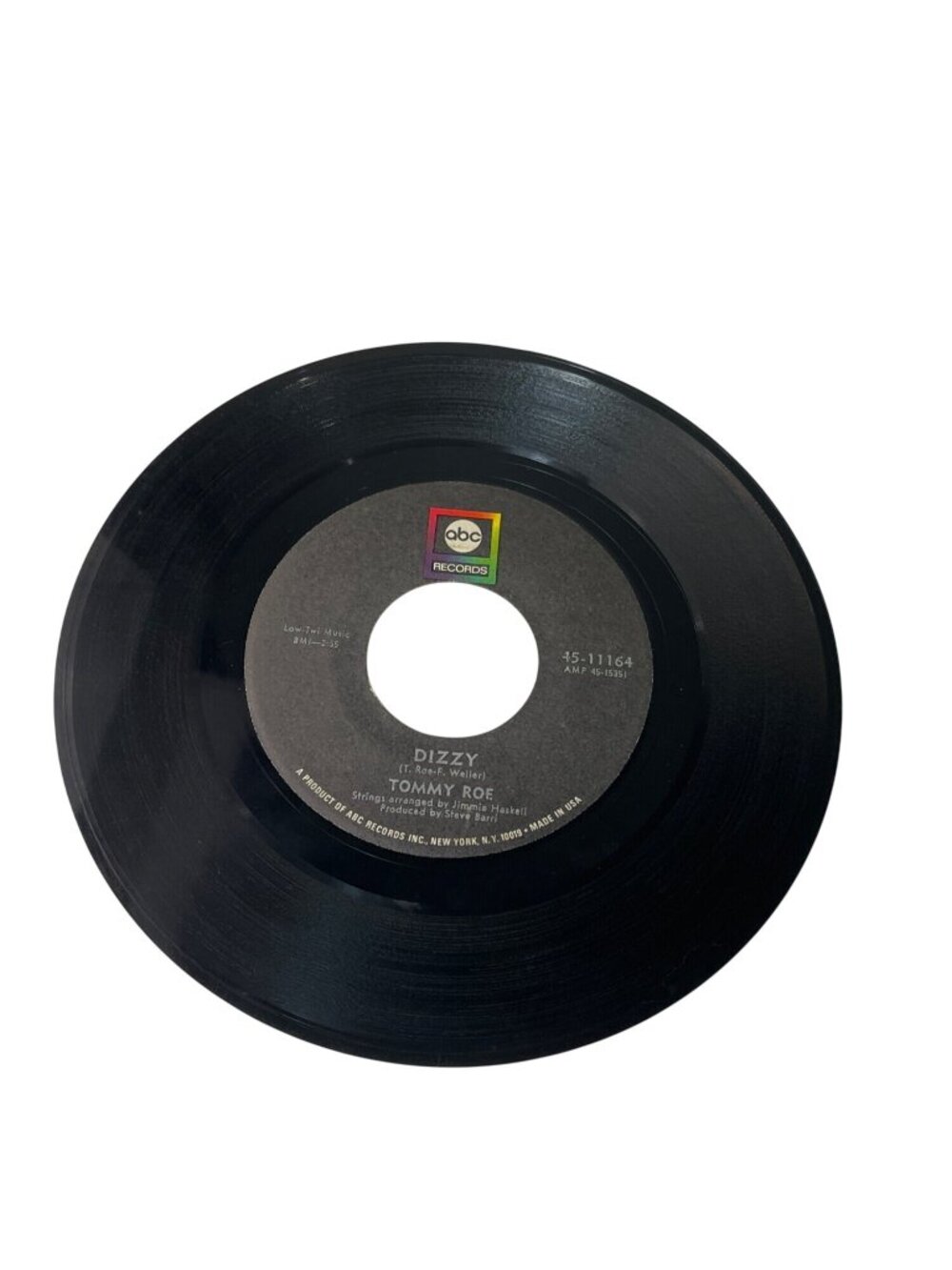 Tommy Roe "Dizzy" / "The You I Need" 45 RPM Vinyl Record ABC Records 1969 R51
